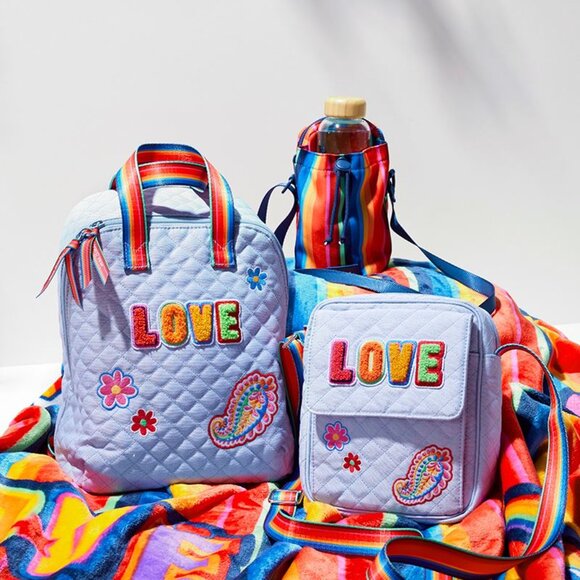 Set Vera Bradley Mini Totepack & Small Crossbody Love Is Love Rainbow Pride NWT - Picture 3 of 16